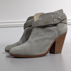 Rag and Bone Harrow Suede Booties - size 7.5 - Grey